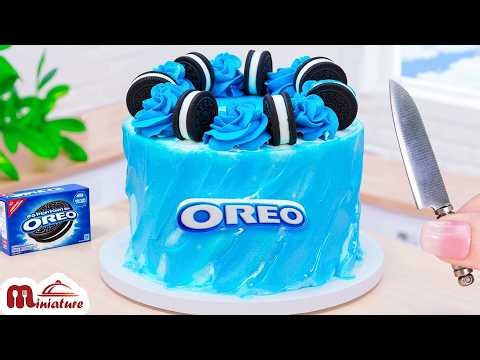 🍪 So Creamy Mini Blue Oreo Cake Decorating Ideas | ASMR Cooking Mini Food