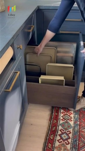 Smart Kitchen Organization Hacks 🔥 | Storage Ideas for Cabinets & Drawers #Shorts #kitchen