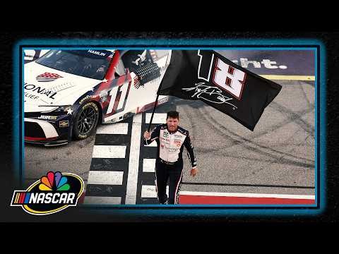 Denny Hamlin explains tribute to Kyle Busch after his win at Michigan | Motorsports on NBC