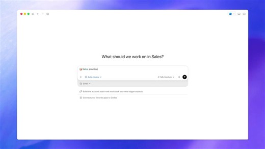 Prep faster. Sell smarter.The sales plugin for Codex.