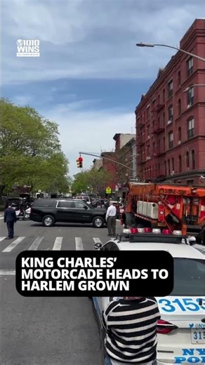 King Charles’ motorcade heads to Harlem Grown