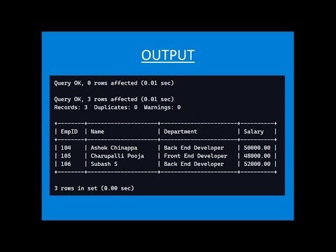 Data Manipulation Language Queries