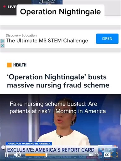 🔵CODE BLUE: The $100M Infiltration of FAKE NURSES In American HealthcareThat stethoscope? It might just be a prop.Imagine lying in a hospital bed, vulnerable, placing your life in the hands of a "professional"—only to find out their degree was delivered via FedEx, not earned in a classroom.🎓 Nursing School? "That’s for Suckers."At least, that was the mantra for the 7,600 imposters involved in Operation Nightingale. This wasn’t a small-time operation; it was a multi-state criminal syndicate hea