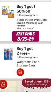 Best deals for the week of 8/23-8/29 at Walgreens