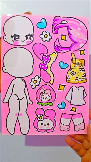My Melody Gacha #sticker #stickerart #paperdiy #papercraft #sanrio #doodle