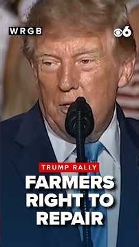 President Trump on farmer equipment