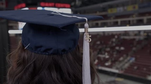 Penn State Harrisburg on Instagram: "Highlights from the fall 2025 commencement ceremony💙🤍🎓 #pshbggrad"