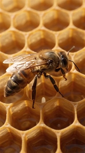 Incredible Macro: Honeybee Emerging from its CellIncredible