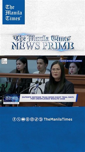 Duterte defense team seeks eight trial days for unexplained wealth case