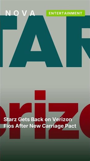 Starz Gets Back on Verizon Fios After New Carriage Pact #shorts