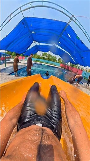 Ultimate waterpark fail! Watch out below! ⚡️🛑