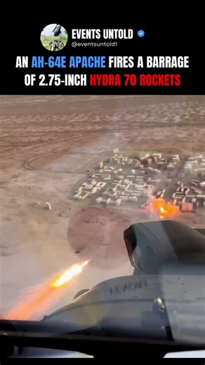 What Firing Hydra 70 Rockets From an Apache Looks Like #military #shorts