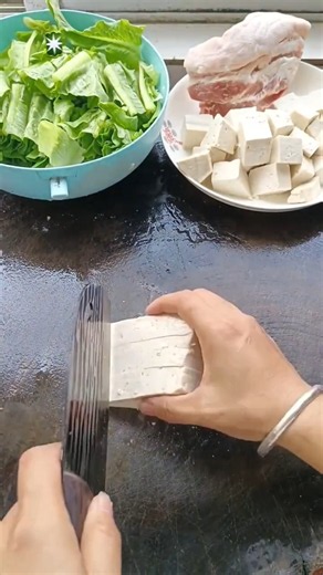 PERFECT TOFU cut in seconds 😳🔪🥬 #gardening #farming #garden #harvest #vegetable