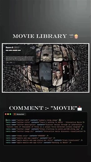 🔥 Movie Library Website with Pure HTML Magic