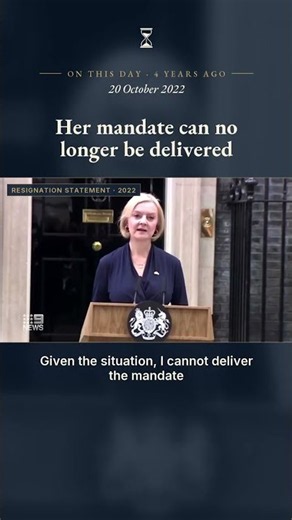 Liz Truss announces her resignation — 20 October 2022