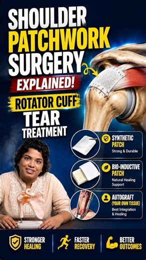 Shoulder Patchwork Surgery Explained | Rotator Cuff Tear Treatment | Bio-Inductive Patch & Autograft