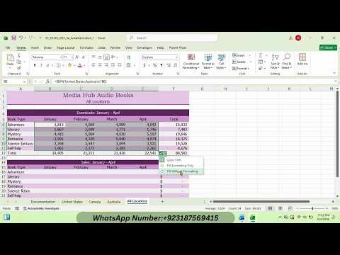 Shelly Cashman Excel 365/2021 | Module 5: SAM Project 1a Media Hub