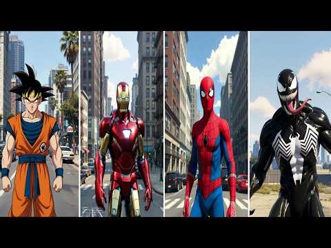 SUPERHERO MEGA BATTLE #63: GOKU vs IRONMAN vs SPIDER-MAN vs VENOM - Marvel & DC Epic Fight