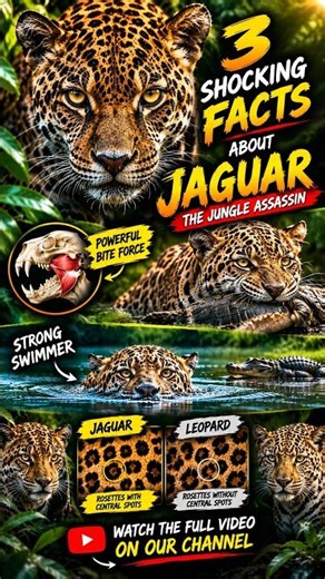 🐆 Jaguar: 3 Shocking Facts About the Jungle Assassin! | Wildlife Documentary #scienceanimation