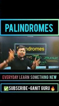 palindromes ll #trending #maths #explore #palindrome #, education #educationalvideo #learn