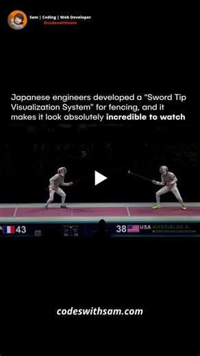 Powered by AR, real-time computer vision, and motion tracking, Fencing Visualized captures each blade tip in motion and transforms it into dynamic trajectories. The result is a reveal of the… | Sameer Chaudhary