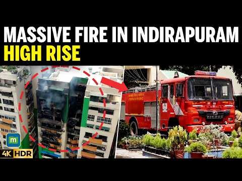 Ghaziabad High-Rise Fire in Indirapuram | Blaze from 9th Floor Damages 8 Flats