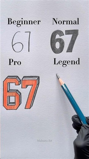 Six Seven 67🤔😱 #shorts #craft #art #drawing #sixseven