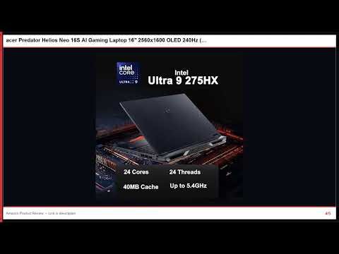 Best Deal: Acer Predator Helios Neo 16S AI Gaming Laptop