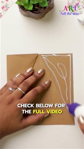 Diagonal Card ✨ | DIY Unique Greeting Card | Easy Handmade Card #Shorts