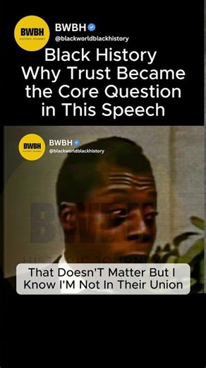 Black History : Why Trust Became the Core Question in This Speech'' #blackhistory #america #shorts