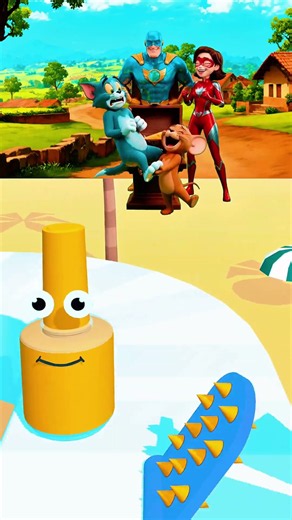 Tom and Jerry 😂 Juice Run Gameplay | Level 258 🍉 #Shorts #games #gamesshorts