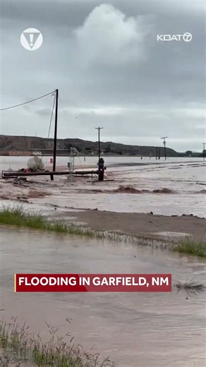 Flooding near McLeod Dam in Garfield, New Mexico
