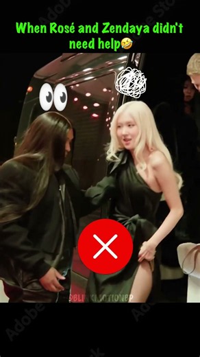 When Rosé and Zendaya didn't need help🤩 #rosé #blackpink #shorts