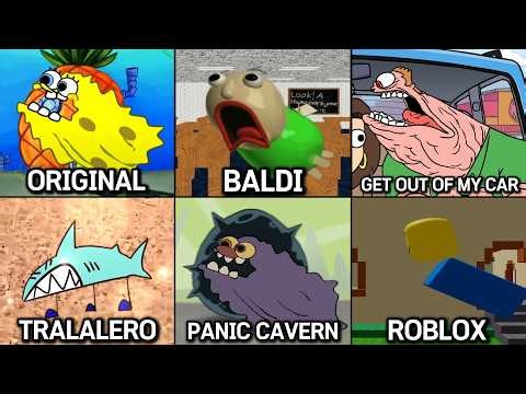 Spongebob Tralala Meme In Different Versions