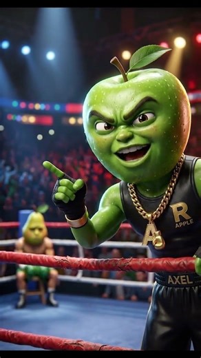 A lonely, bruised alien fighter sits quietly in a dimly lit boxing ring