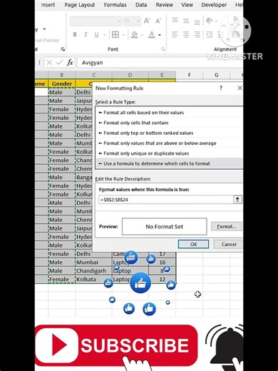 Advanced Conditional Formatting in Excel💯Highlight rows in Excel✨_excelshorts _exceltricks _excel