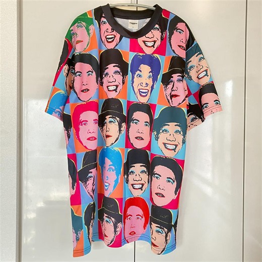 とんねるず TUNNELS 顔だらけTシャツ L アンディ・ウォーホル風