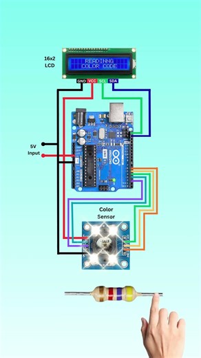 🌈 Resistor Color Code Reader Using Arduino