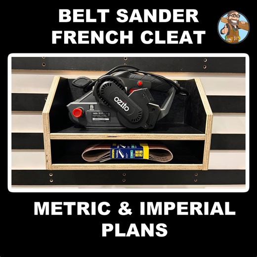 Belt Sander Holder Plan | Belt Sander French Cleat - French Cleat Tool Holder | Power Tool Organiser | Workshop Organizer DIY - French Cleat - Etsy