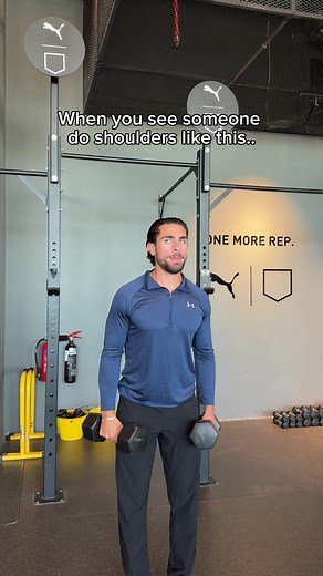 When someone’s doing lateral raises like this.. 🥱 Standing in a split stance provides more stability, so you don’t have to over-engage your back and core. ✅ Leaning forward slightly helps create more tension in your shoulders. ✅ Keeping your arms straight and lifting in the scapular plane (45 degrees out to the side) isolates the front and side delts more effectively. ✅ Share this to a friend who needs this to their next shoulder session 🤔