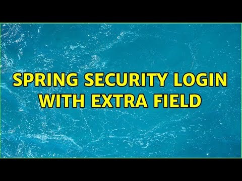 Spring Security login with extra field