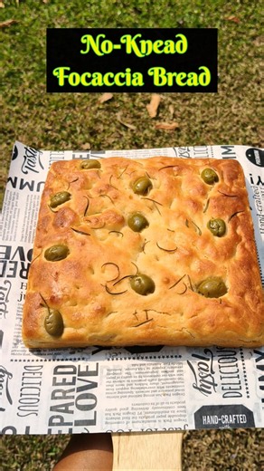 No-Knead Focaccia Bread Easy Homemade Bread | Crispy & Fluffy! #focaccia # #focacciarecipe