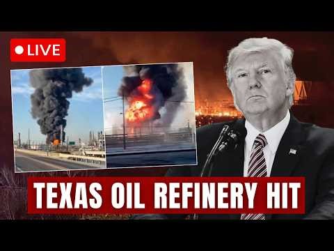 Watch LIVE: Texas Oil Refinery In Flames After Being Hit | Massive Fire Erupts
