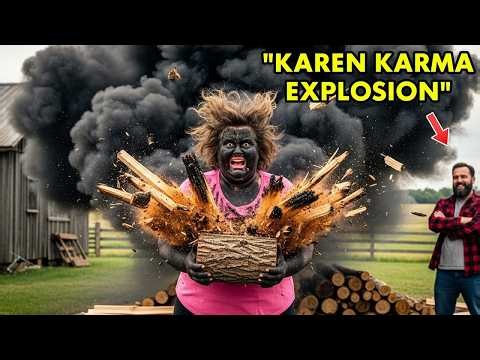 HOA Karen Kept Stealing My Firewood — So I Replaced It with Hollow Logs Filled with Gunpowder!