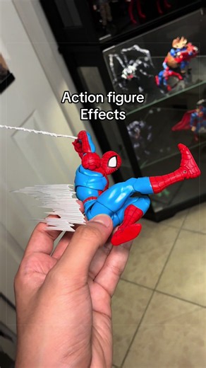 Lowkey have to get creative with these but once u get it they can be fun 👀|Action figure wind/motion effects from aliexpress and tips for using them #actionfigures #spiderman #marvel #dc #revoltech