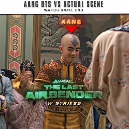 Aang Behind the Scene vs Actual Scene💀🔥#shorts #avatarthelastairbender