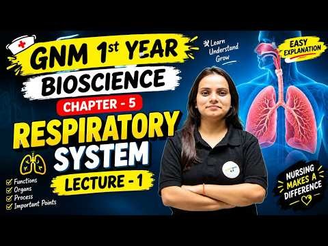GNM 1st Year Bioscience Respiratory System || Lecture 1|| Gnm 1st year Biosciences||
