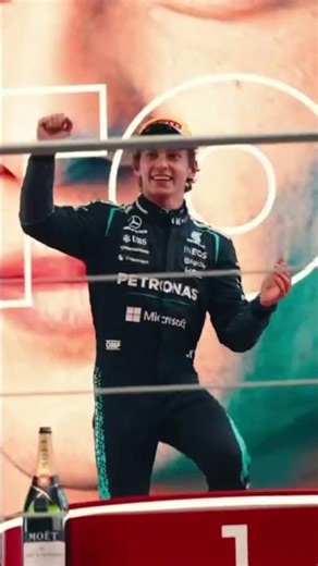 Something didn’t sound right on the podium… 😂 #f1 #formula1 #mercedesf1