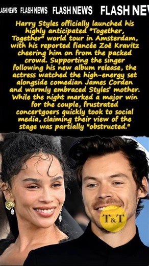 Harry Styles’ Fiancée Zoë Kravitz Spotted Shaking With His Mom in Crowd #celebritynews #concert #tmz
