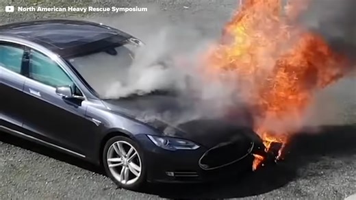 Why electric vehicle fires can reignite days after being put out